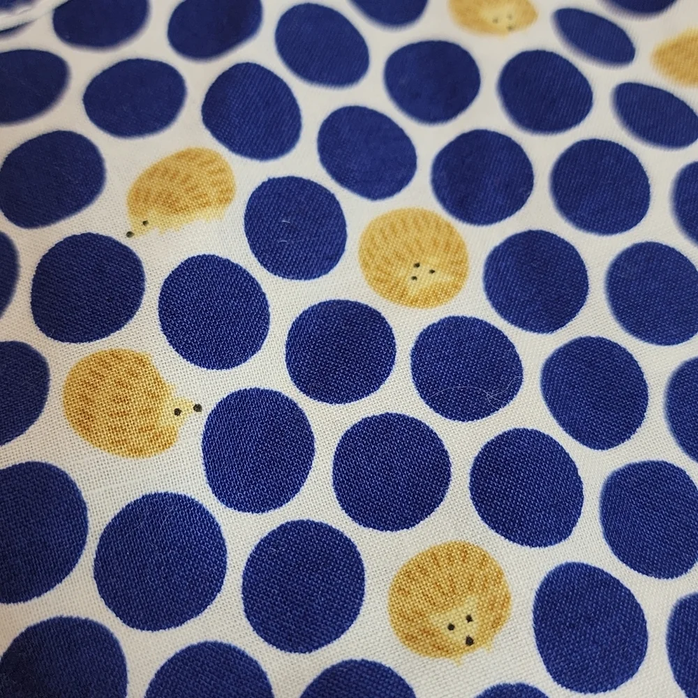 NWT Smiling Button Hedgehog Navy Polka Dot Cotton Dress Pockets‎ Size 5